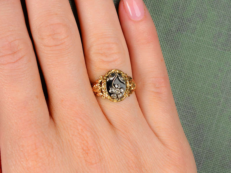 Georgian Rose Cut Diamond Flower Ring