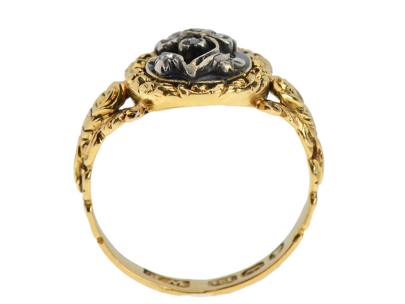 Georgian Rose Cut Diamond Flower Ring