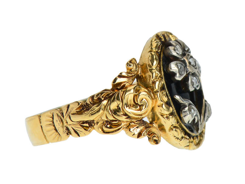 Georgian Rose Cut Diamond Flower Ring