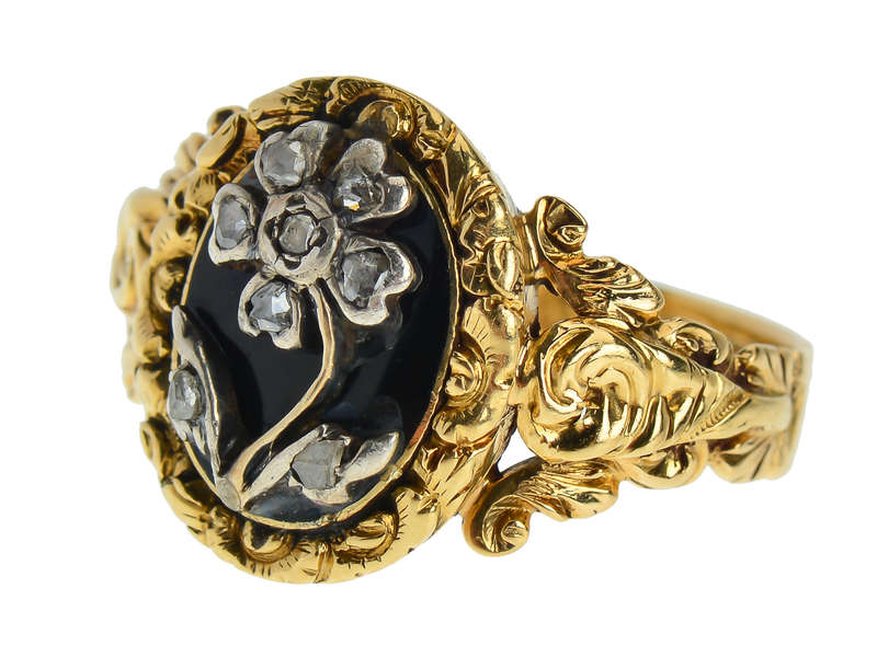 Georgian Rose Cut Diamond Flower Ring