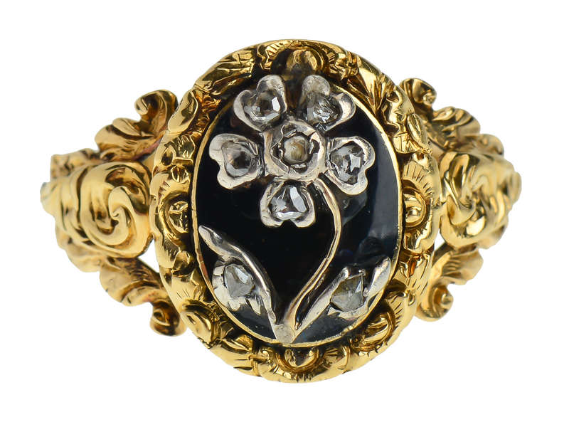 Georgian Rose Cut Diamond Flower Ring