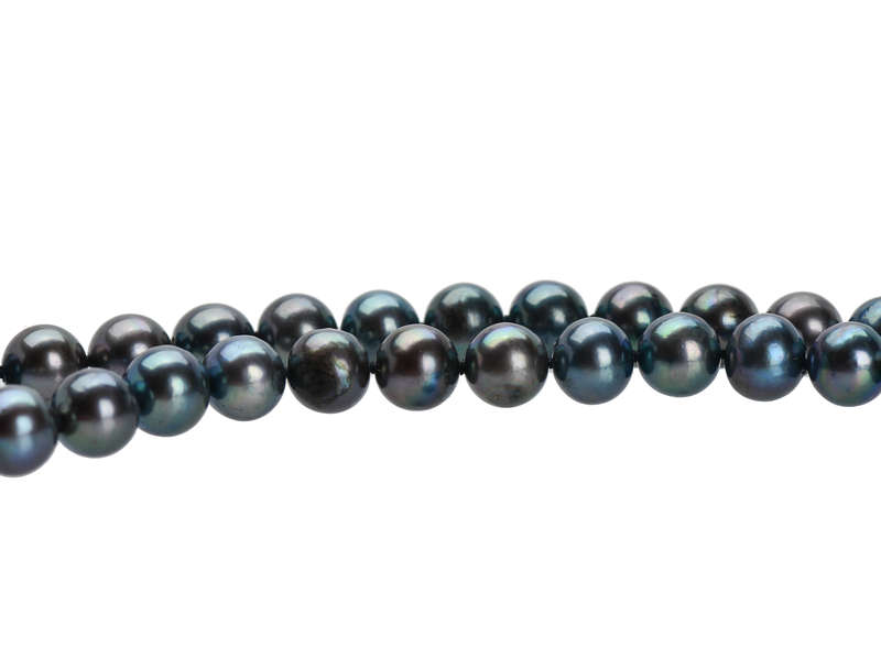 Vintage Black Cultured Pearl Necklace