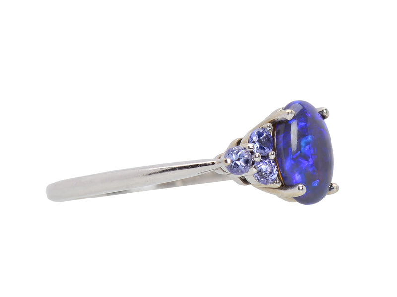 Vintage Black Opal Tanzanite Ring