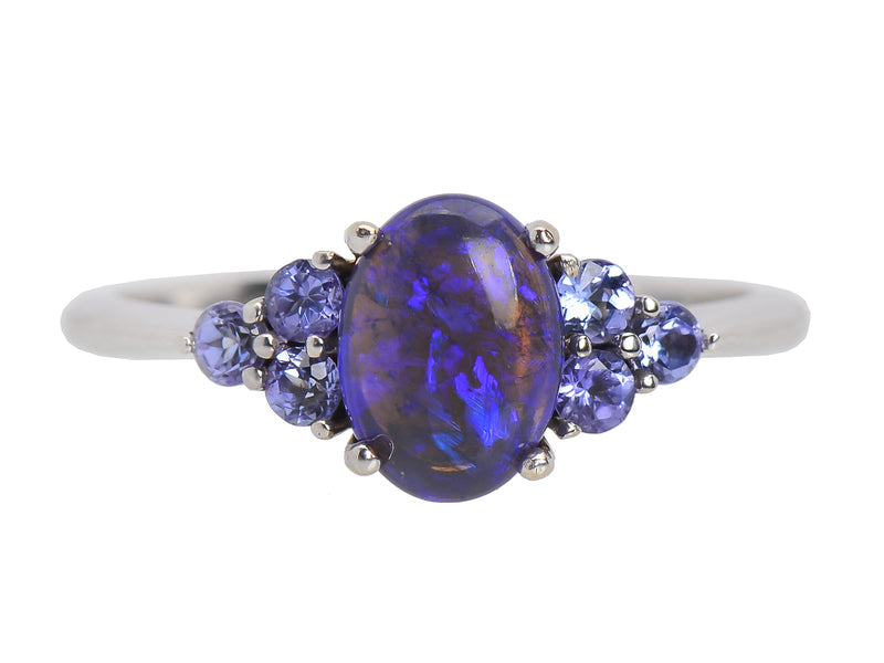 Vintage Black Opal Tanzanite Ring