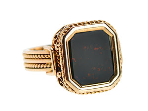 Ornate Bloodstone Estate Ring