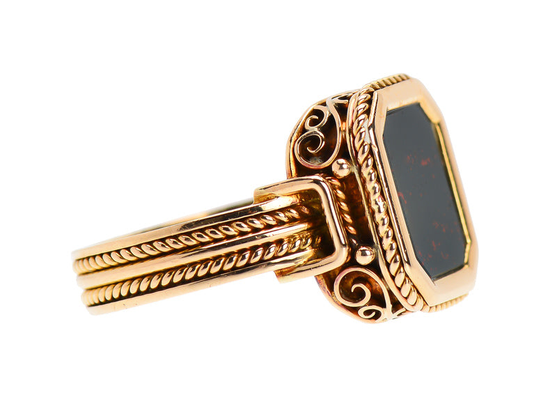 Ornate Bloodstone Estate Ring