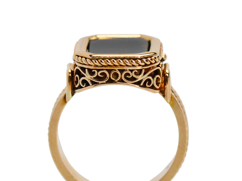 Ornate Bloodstone Estate Ring
