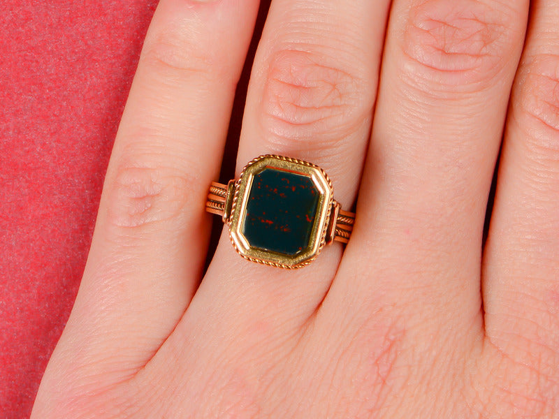 
                      
                        Ornate Bloodstone Estate Ring
                      
                    