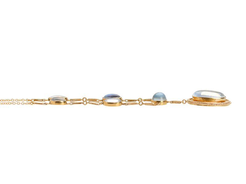 
                      
                        Edwardian Raindrops - Blue Moonstone Necklace
                      
                    
