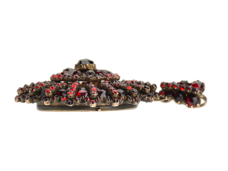 Victorian Bohemian Garnet Locket Pendant