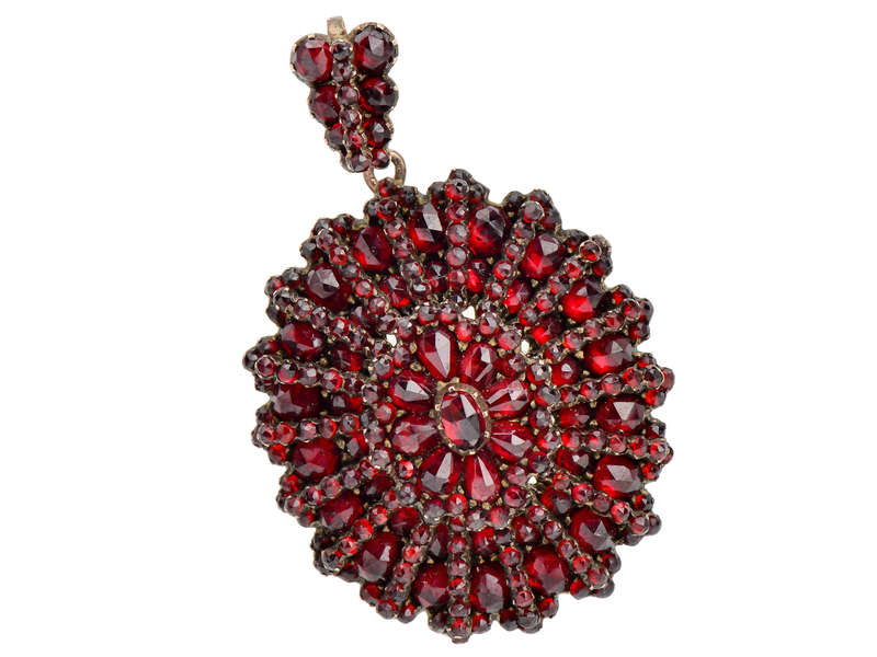 Victorian Bohemian Garnet Locket Pendant