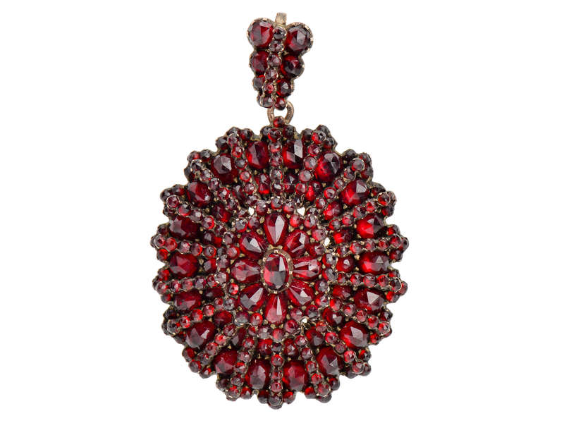 Victorian Bohemian Garnet Locket Pendant