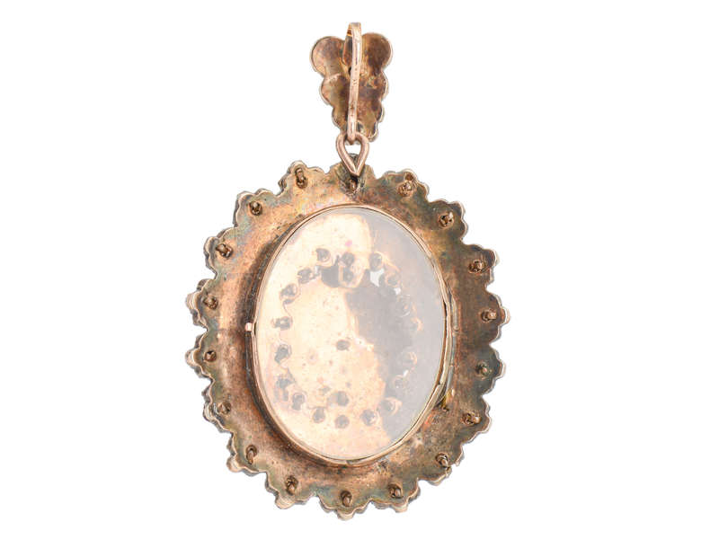 Victorian Bohemian Garnet Locket Pendant