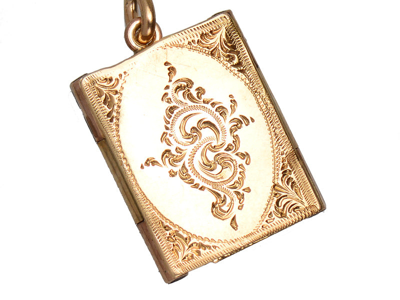 Victorian Antique Book Locket of 1863