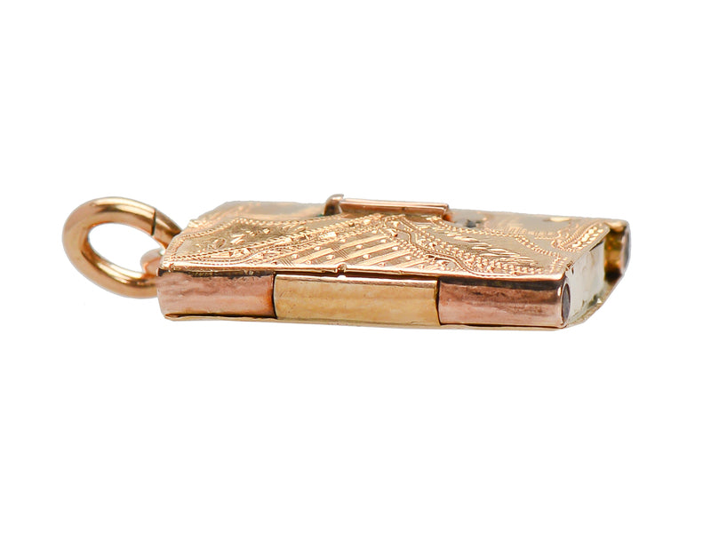 Victorian Antique Book Locket of 1863