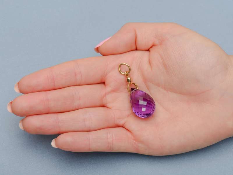 
                      
                        Briolette Amethyst Pendant of 52+ Carats
                      
                    