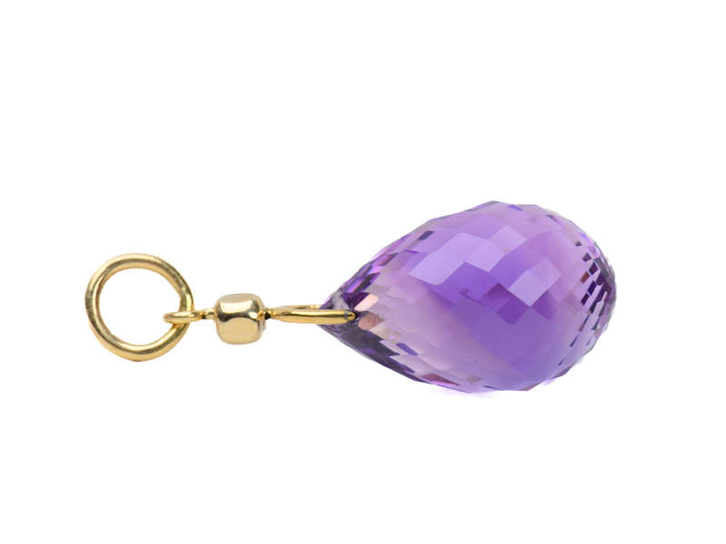 Briolette Amethyst Pendant of 52+ Carats