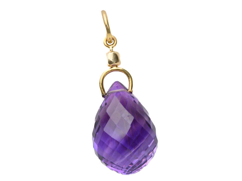 Briolette Amethyst Pendant of 52+ Carats
