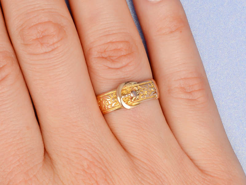 
                      
                        One, Two Buckle My...Finger in Gold from 1896!
                      
                    