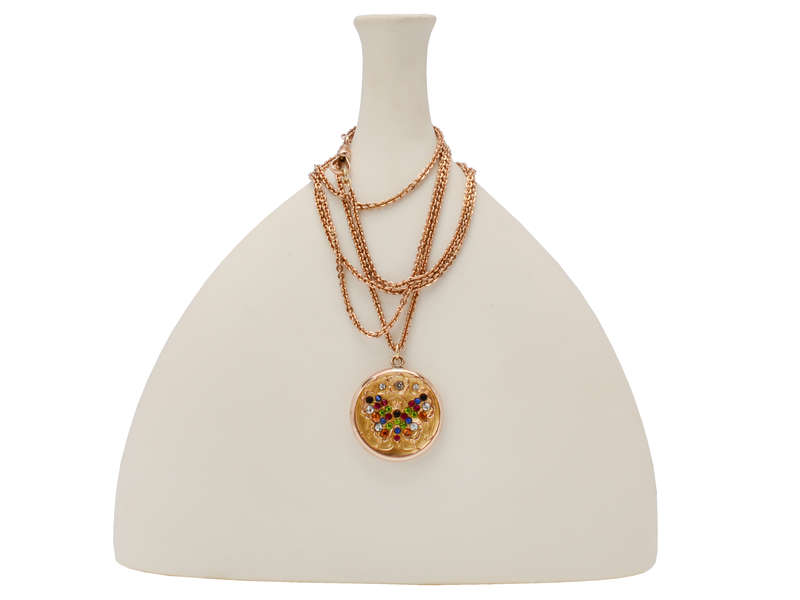 Butterfly Baby - Multicolored Paste Locket with Chain