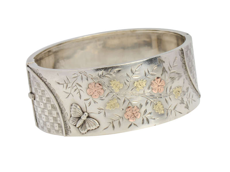 Butterfly Garden - Victorian Bangle Bracelet of 1883
