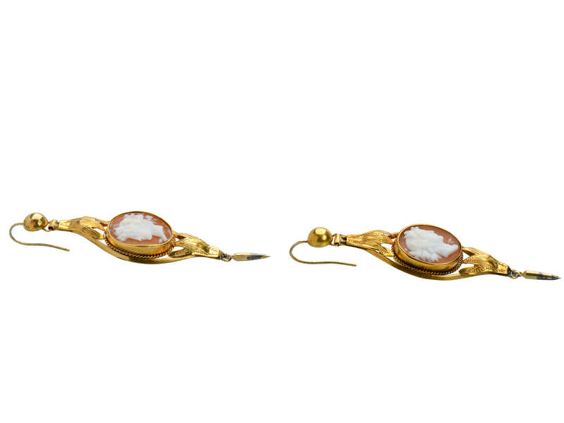 
                      
                        Victorian Cameo Earrings of Goddess Flora
                      
                    