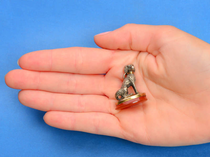 Meticulously Rendered Spaniel Dog Fob Pendant