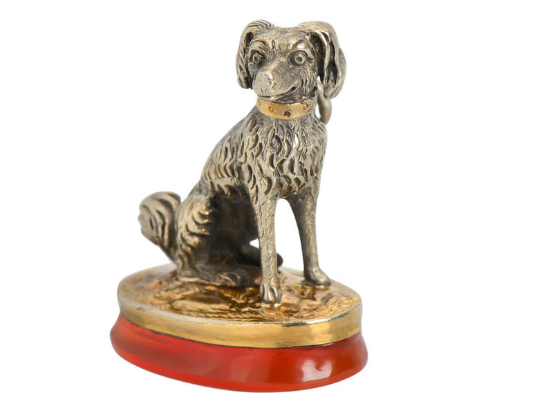 Meticulously Rendered Spaniel Dog Fob Pendant