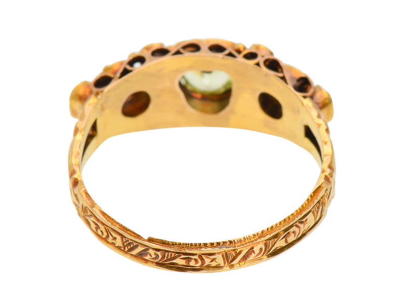 Victorian Chrysoberyl Ring of 15k Gold