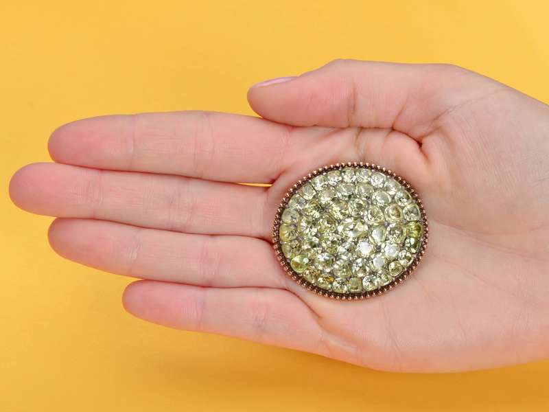 Iberian 18th C. PaveSet Chrysoberyl Pendant