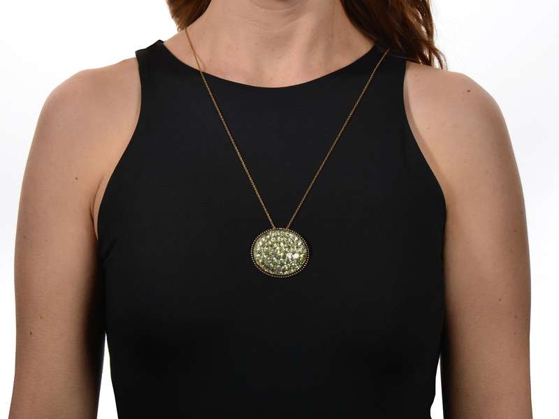 Iberian 18th C. PaveSet Chrysoberyl Pendant