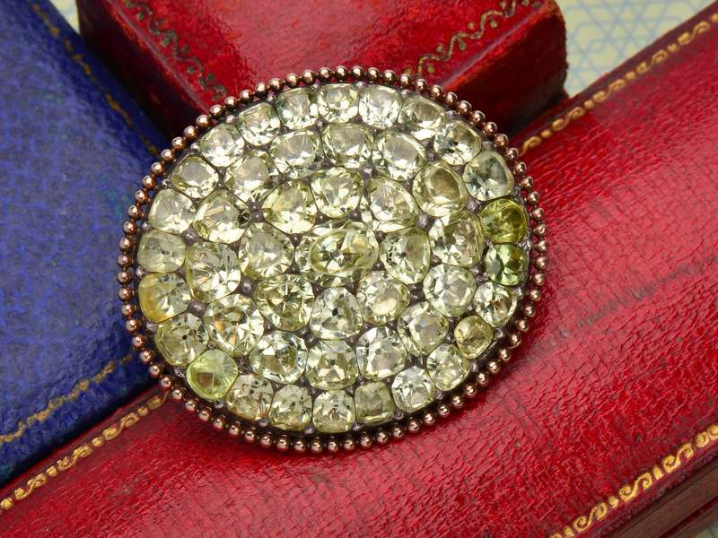 
                      
                        Iberian 18th C. PaveSet Chrysoberyl Pendant
                      
                    