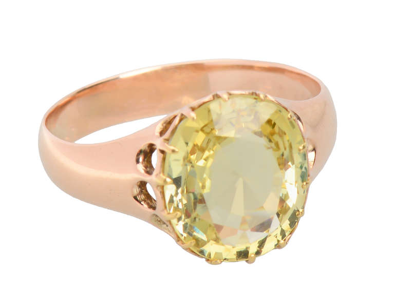 Chrysoberyl Rose Gold Antique Ring