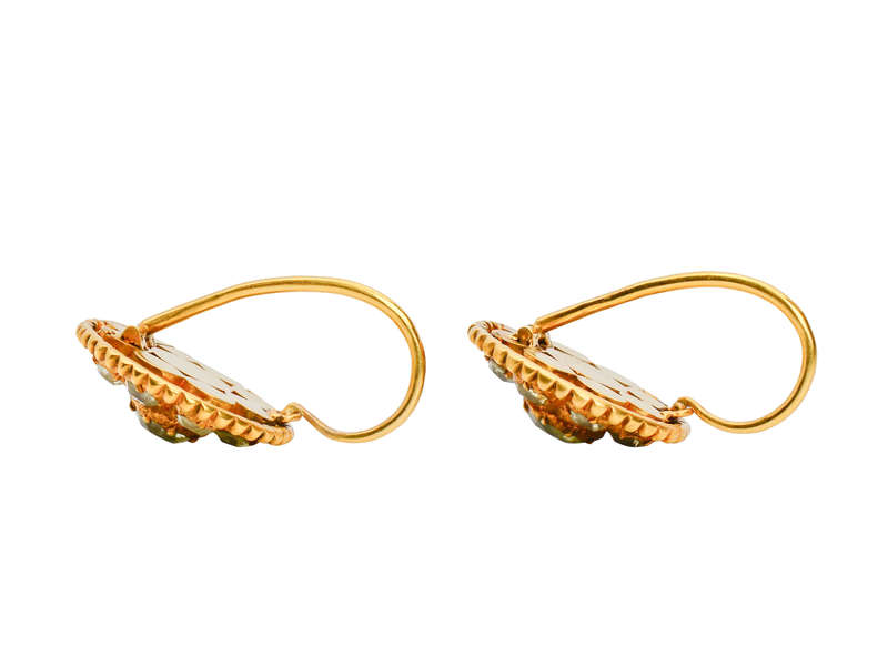 Georgian Chrysoberyl Earrings in Gold