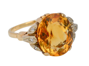 Citrine Snazzy - Vintage Diamond Ring