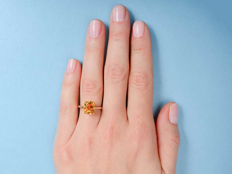 Golden Days - Sunny Citrine Gold Vintage Ring