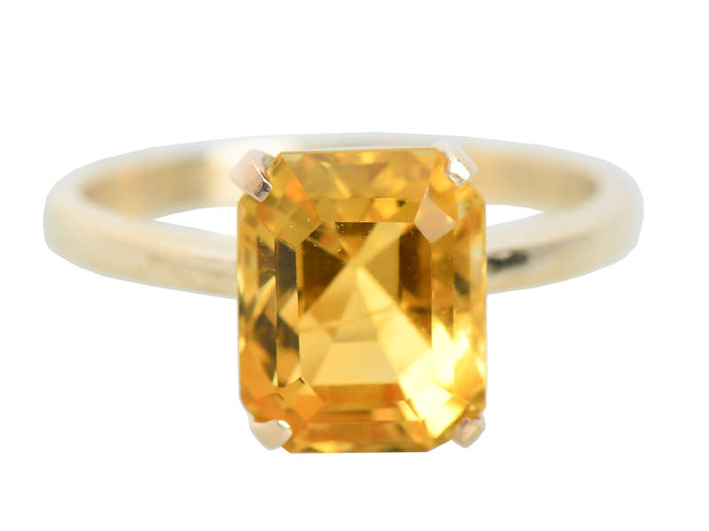 Golden Days - Sunny Citrine Gold Vintage Ring