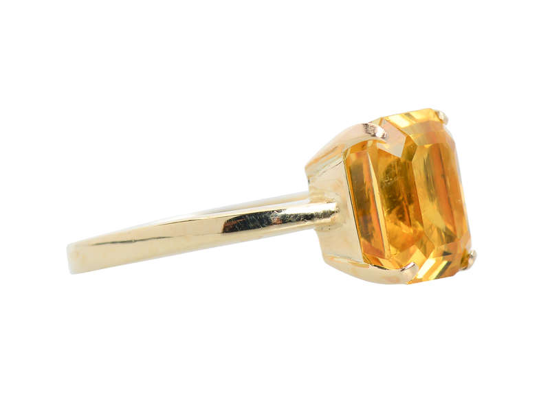 Golden Days - Sunny Citrine Gold Vintage Ring