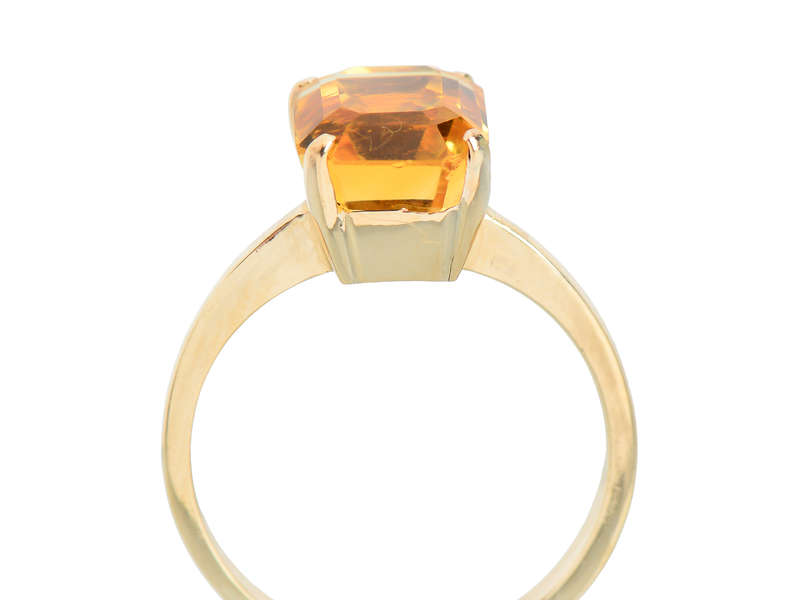 Golden Days - Sunny Citrine Gold Vintage Ring