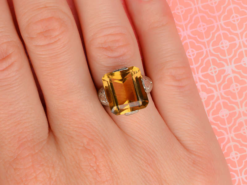
                      
                        Glamour Shot - Vintage Citrine Filigree Ring
                      
                    