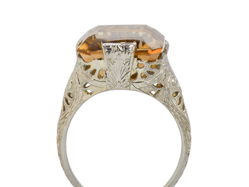 Glamour Shot - Vintage Citrine Filigree Ring