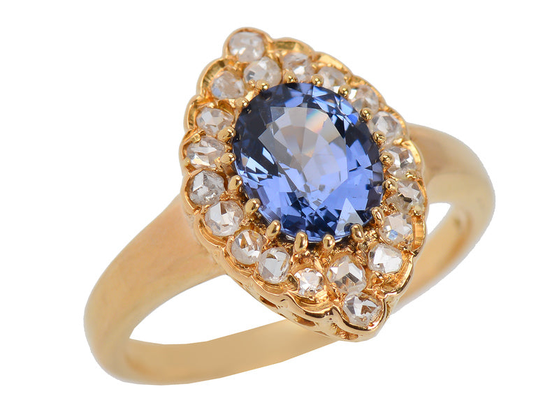 Color Change Spinel Diamond Ring
