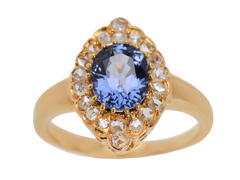 Color Change Spinel Diamond Ring