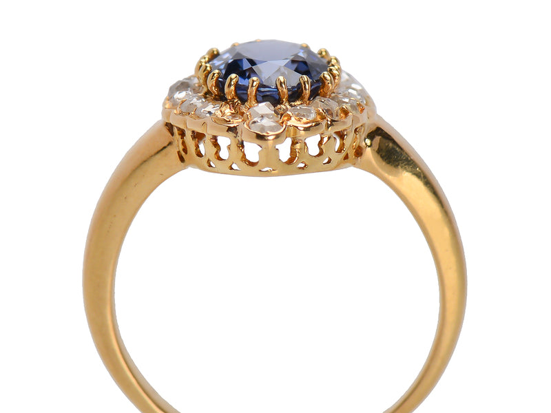 Color Change Spinel Diamond Ring