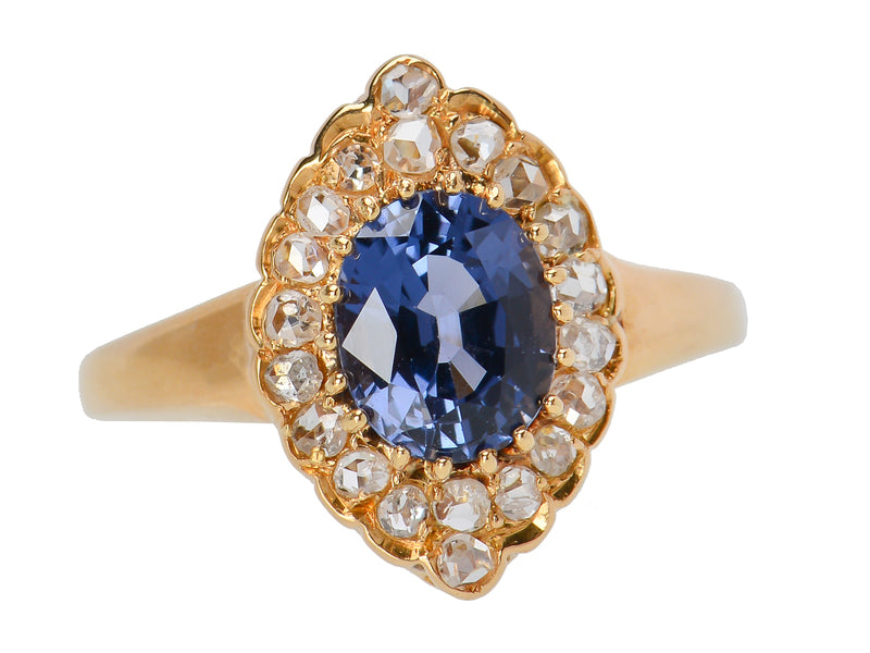 Color Change Spinel Diamond Ring