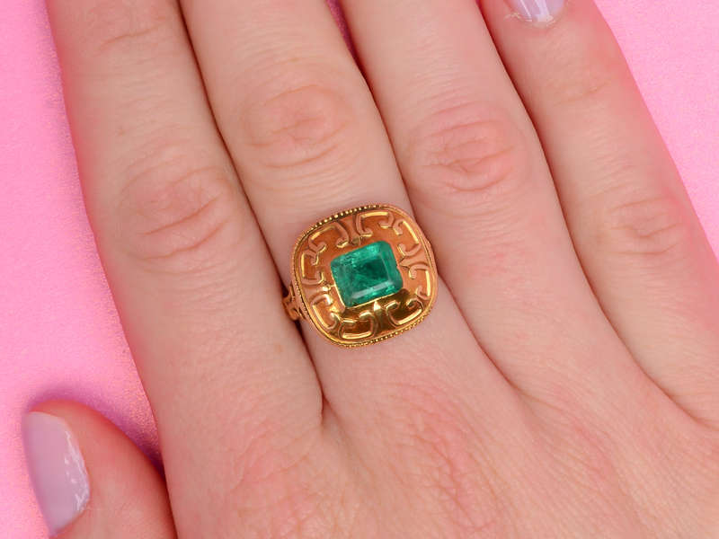 
                      
                        Colombian Emerald 18th Century Ring
                      
                    