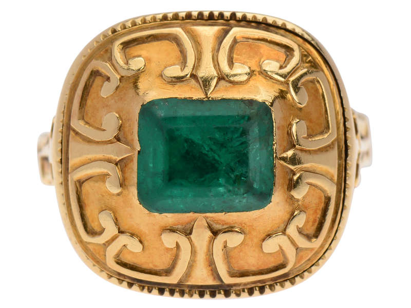 Colombian Emerald 18th Century Ring