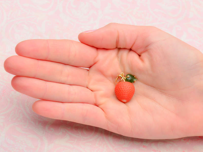 Strawberry Fields - Coral Jade Pendant
