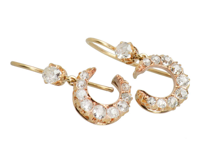 How I Wonder - Antique Crescent Moon Earrings