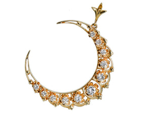 Waxing Poetic - Crescent Moon Diamond Pendant